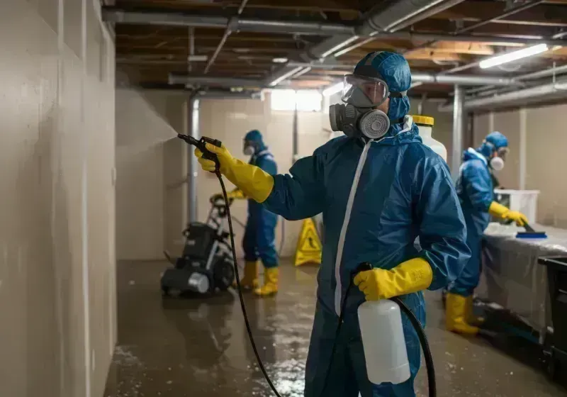 Basement Sanitization and Antimicrobial Treatment process in Prestbury, IL